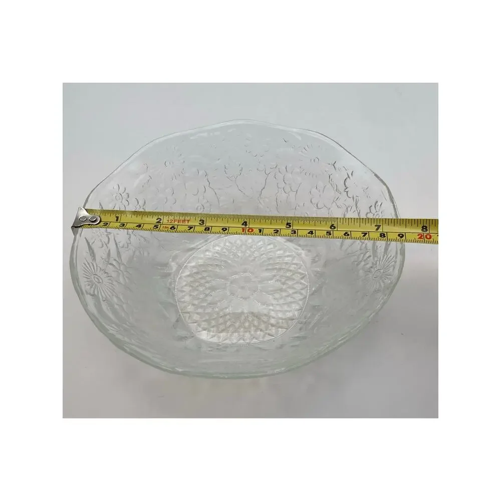 Vintage Indiana Pressed Glass Pineapple Floral Pattern (618) 7.5